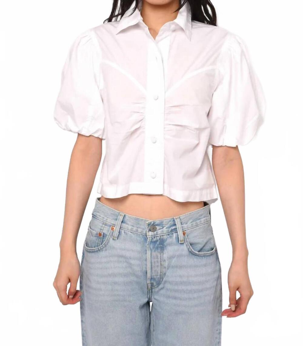 NEW LOVE THE LABEL jamie top in white